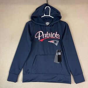 OTS New England Patriots Poly Fleece‎ Pullover Hoodie Fall Navy Size S